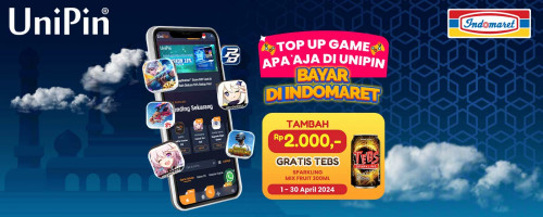 Top Up Game Apa Aja di UniPin dan Bayar di Indomaret, Tambah Rp2,000 GRATIS TEBS 300ml